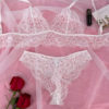 triangle white lace bralette for women