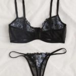 embroidery unlined sexy bras lingerie set