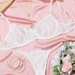 unlined floral embroidered mesh bra set